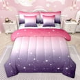 thumbnail image 1 of Castle Fairy Starry Sky Girl Boy Twin Bedding Sets 7-Piece,Universe Galaxy Bedding Comforter Set Microfiber,Abstract Gradient Ombre Breathable Sheet Sets,Breathable Home Decor,Reversible, 1 of 8