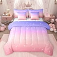 thumbnail image 1 of Castle Fairy Starry Sky Twin Bedding Sets 7-Piece for Boys Girls,Dreamy Princess Bedding Comforter Set Microfiber,Gradient Pink Purple Breathable Sheet Sets,Luxury Bedroom Decor,Reversible, 1 of 8