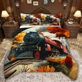 thumbnail image 1 of Castle Fairy Steam Engine Queen Comforter Set,Railway Train Bedding Comforter Set, 1 of 8