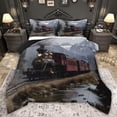 thumbnail image 1 of Castle Fairy Steam Engine Queen Comforter Set,Railway Train Bedding Comforter Set, 1 of 8