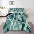 thumbnail image 1 of Castle Fairy Stripes Girl Twin Comforter Sets,Abstract Gradient Lines Bedding Set, 1 of 8