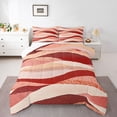 thumbnail image 1 of Castle Fairy Stripes Lines Full Size Comforter Sets,Abstract Stone Pattern Bedding Sets, 1 of 8