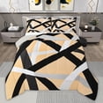 thumbnail image 1 of Castle Fairy Stripes Queen Comforter Set,Mid Century Geometric Lines Bedding Comforter Set, 1 of 8