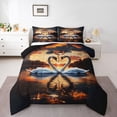 thumbnail image 1 of Castle Fairy Swan Couple Lover Full Size Comforter Sets,Happy Valentine's Day Bedding Sets, 1 of 8