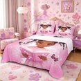 thumbnail image 1 of Castle Fairy Sweet Black Girl Bed Sheets 4-Piece,Magical Book Print Full Size Sheets,Pink,1 Fitted Sheet, 1 Flat Sheet and 2 Pillowcases, 1 of 6
