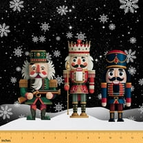 Castle Fairy Teenager Christmas Nutcracker Fabric by the Yard 1 Yard,Winter Snowflake Home Decor Fabric by the Yard,Festival Xmas Room Decor Fabric by the Yard,Microfiber Bedroom Decor