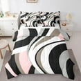 thumbnail image 1 of Castle Fairy Teenagers Abstract Stripes 7-Piece Twin Bedding Sets,Vintage Aesthetic Bedding Comforter Set,Minimalist Geometric Breathable Sheet Sets,Breathable Home Decor, 1 of 8