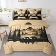 thumbnail image 1 of Castle Fairy Teenagers Animal Bear 7pcs Bedding Comforter Set,Lodge Cabin Queen Bedding Sets Super Cozy,Jungle Wildlife Queen Sheet Sets,Breathable Home Decor, 1 of 8