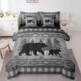 thumbnail image 1 of Castle Fairy Teenagers Animal Bears Bedding Comforter Set,Black Grey King Bedding Sets, 1 of 8