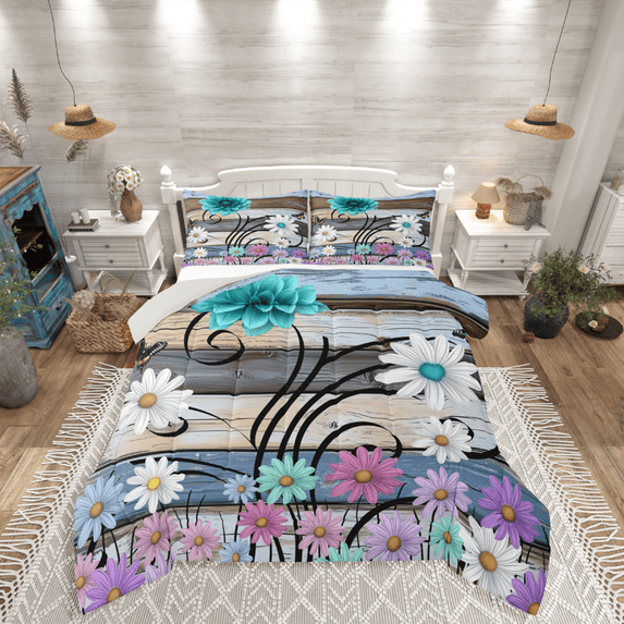 Castle Fairy Butterfly Rustic 2-Piece Twin Comforter Set