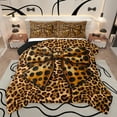 thumbnail image 1 of Castle Fairy Teenagers Cheetah Print Bowknot Full Size Comforter Sets 3-Piece,Animal Leopard Print Bedding Comforter Set,Vintage Old Fashion Lightweight Bedding Sets,Microfiber Bedroom Decor, 1 of 8
