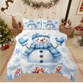 thumbnail image 1 of Castle Fairy Teenagers Christmas Snowman 2pcs Bedding Comforter Set,Winter Snowflakes Twin Comforter Sets,Happy New Year Breathable Bedding Set,Breathable Home Decor, 1 of 9