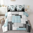 thumbnail image 1 of Castle Fairy Teenagers Geometric Rectangle 7-Piece Twin Bedding Sets,Abstract Stripes Bedding Comforter Set,Minimalist Vintage Breathable Sheet Sets,Ultra Soft Home Decor, 1 of 8