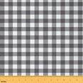 thumbnail image 1 of Castle Fairy Teenagers Minimalist Buffalo Fabric by the Yard 5 Yards,Geometric Plaid Fabric for Sewing,Grey White Home Decor Fabric by the Yard,Ultra Soft Home Decor, 1 of 6