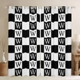 thumbnail image 1 of Castle Fairy Teenagers Monogrammed Letter Curtains Pack of 2 (42x84 Each),Geometric Plaid Curtains Blackout,Alphabet Lattice Bedroom Curtains,Lightweight Room Decor, 1 of 6