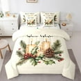 thumbnail image 1 of Castle Fairy Teenagers Pinecone Berry 7 Pieces Bedding Comforter Set,Merry Christmas Full Bedding Set Lightweight,Festival Xmas Fitted Sheet Flat Sheet,Super Cozy Room Decor, 1 of 8