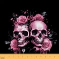 thumbnail image 1 of Castle Fairy Teenagers Purple Skull Fabric by the Yard 10 Yards,Floral Rose Room Decor Fabric by the Yard,Gothic Style Fabric for Sewing,Microfiber Bedroom Decor, 1 of 6