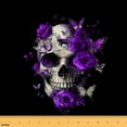 thumbnail image 1 of Castle Fairy Teenagers Purple Skull Fabric by the Yard 2 Yards,Floral Rose Room Decor Fabric by the Yard,Gothic Style Sewing Fabric,Microfiber Bedroom Decor, 1 of 6