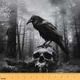 thumbnail image 1 of Castle Fairy Teenagers Skull Crow Fabric by the Yard 3 Yards,Gothic Style Sewing Fabric,Happy Halloween Fabric for Sewing,Super Cozy Room Decor, 1 of 6
