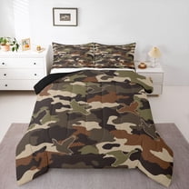 Castle Fairy Teens Abstract Camouflage Twin Comforter Sets,Animal Mallard Duck Bedding Set