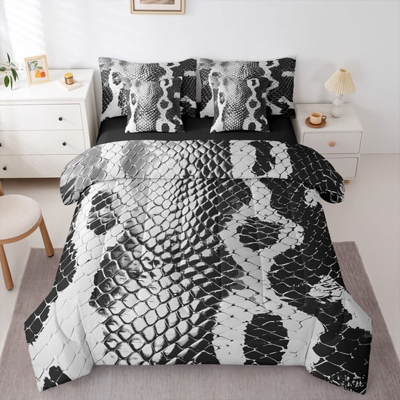 Castle Fairy Teens Abstract Snake Print Twin Bedding Sets,Gothic Bedding Comforter Set