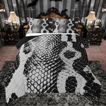 Castle Fairy Teens Abstract Snake Print Twin Comforter Sets,Gothic Style Bedding Set