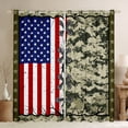 thumbnail image 1 of Castle Fairy Teens Adults Abstract Camouflage Black Out Curtains,USA Flag Curtains Pack of 2 (42x63 Each),Retro Vintage Bedroom Curtains,Super Cozy Room Decor, 1 of 6