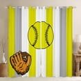 thumbnail image 1 of Castle Fairy Teens Adults Baseball Gamer Black Out Curtains,Sport Game Curtains Pack of 2 (42x63 Each),Abstract Geometric Stripes Bedroom Curtains,Breathable Home Decor, 1 of 6