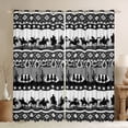 thumbnail image 1 of Castle Fairy Teens Adults Cowboy Horseshoe Black Out Curtains,Western Hippie Aztec Curtains Pack of 2 (42x63 Each),Black Grey Bedroom Curtains,Ultra Soft Home Decor, 1 of 6