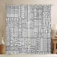 thumbnail image 1 of Castle Fairy Teens Adults Hippie Tribal Geometric Black Out Curtains,Bohemian Abstract Geometric Curtains Pack of 2 (42x63 Each),Boho Theme Bedroom Curtains,Luxury Bedroom Decor, 1 of 6