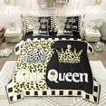 thumbnail image 1 of Castle Fairy 7-Piece Twin Bedding Set Crown Abstract Cheetah Print, 1 of 8