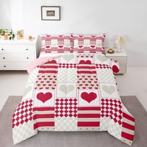 Castle Fairy 2-Piece Twin Comforter Set - Love Heart Plaid