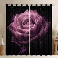thumbnail image 1 of Castle Fairy Teens Adults Romantic Flower Rose Black Out Curtains,Chic Floral Blossoms Curtains Pack of 2 (42x63 Each),Bling Glitter Bedroom Curtains,Microfiber Bedroom Decor, 1 of 6