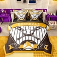 thumbnail image 1 of Castle Fairy Teens Adults Sport Baseball Bedding Comforter Set 7 Pieces,Geometric Stripes Full Bedding Set Lightweight,Ball Gamer Fitted Sheet Flat Sheet,Super Cozy Room Decor,Reversible, 1 of 8