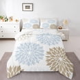 thumbnail image 1 of Castle Fairy Teens Adults Vintage Flower Bedding Comforter Set 2pcs,Chic Floral Blossoms Twin Comforter Sets Microfiber,Brown Blue White Breathable Bedding Set,Ultra Soft Home Decor,Reversible, 1 of 8