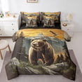 thumbnail image 1 of Castle Fairy Teens Animal Bear Twin Bedding Sets,Jungle Wildlife Bedding Comforter Set, 1 of 8
