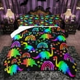thumbnail image 1 of Castle Fairy Twin Size 2-Piece Dinosaur Floral Rainbow Abstract Comforter Set, 1 of 8