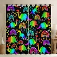 thumbnail image 1 of Castle Fairy Teens Animal Dinosaurs Curtains Pack of 2 (42x84 Each),Floral Rainbow Curtains Blackout,Abstract Gradient Bedroom Curtains,Lightweight Room Decor, 1 of 6