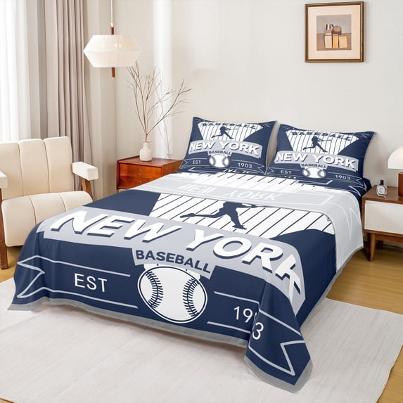 Castle Fairy Teens Baseball Gamer Bed Sheets,Sport King Sheets