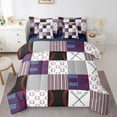 thumbnail image 1 of Castle Fairy Teens Baseball Gamer Bedding Comforter Set,Geometric Plaid Queen Bedding Sets, 1 of 8