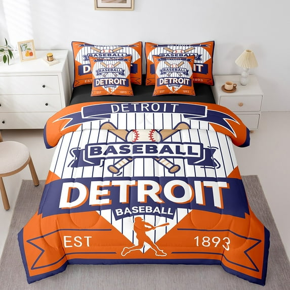 Castle Fairy Teens Baseball Gamer Bedding Comforter Set,Sport Full Bedding Set