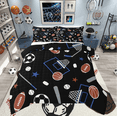 thumbnail image 1 of Castle Fairy 3-Piece Full Size Comforter Set - Basketball Soccer Sport Design, 1 of 8