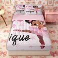 thumbnail image 1 of Castle Fairy Teens Black Cute Girl Zipper Twin Comforter Sets with Fitted Sheet and 2 Pillowcases,Ballet Dance Zipper Bedding Set,Pink Black,Grey Reversible,4-Piece, 1 of 6