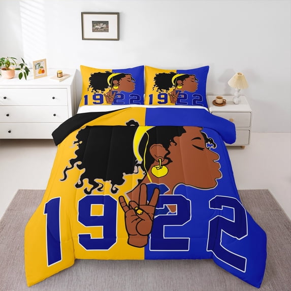 Castle Fairy Teens Black Girl Queen Comforter Set,Romantic Fashion Bedding Comforter Set