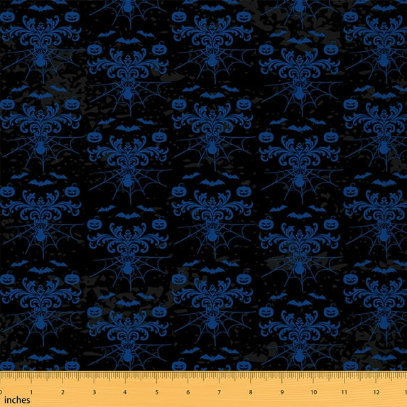 Castle Fairy Teens Bohemian Damask Fabric by the Yard 10 Yards,Abstract Pumpkin Room Decor Fabric by the Yard,Gothic Style Fabric for Sewing,Breathable Home Decor