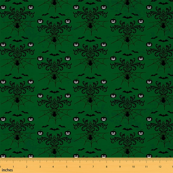 Castle Fairy Teens Bohemian Damask Fabric by the Yard 5 Yards,Abstract Pumpkin Fabric for Sewing,Gothic Style Home Decor Fabric by the Yard,Breathable Home Decor