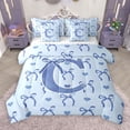thumbnail image 1 of Castle Fairy Teens Bow Knot Personalized Initial C 7 Pieces Bedding Comforter Set,Dreamy Princess Full Bedding Set Lightweight,Love Heart Print Fitted Sheet Flat Sheet,Breathable Home Decor, 1 of 8