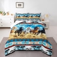 thumbnail image 1 of Castle Fairy Teens Boys Girls Galloping Horse Twin Comforter Sets,Tribal Aztec Bedding Set, 1 of 8