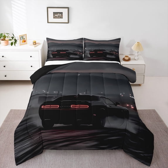 Castle Fairy Teens Car Twin Comforter Sets,Speed Sport Bedding Set,Car Theme Bedding Set