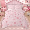 thumbnail image 1 of Castle Fairy Teens Children Pink Flower Cherry Blossom 2Pcs Bedding Comforter Set,Botanical Plants Twin Comforter Sets,Chic Floral Sakura Breathable Bedding Set,Ultra Soft Home Decor, 1 of 8